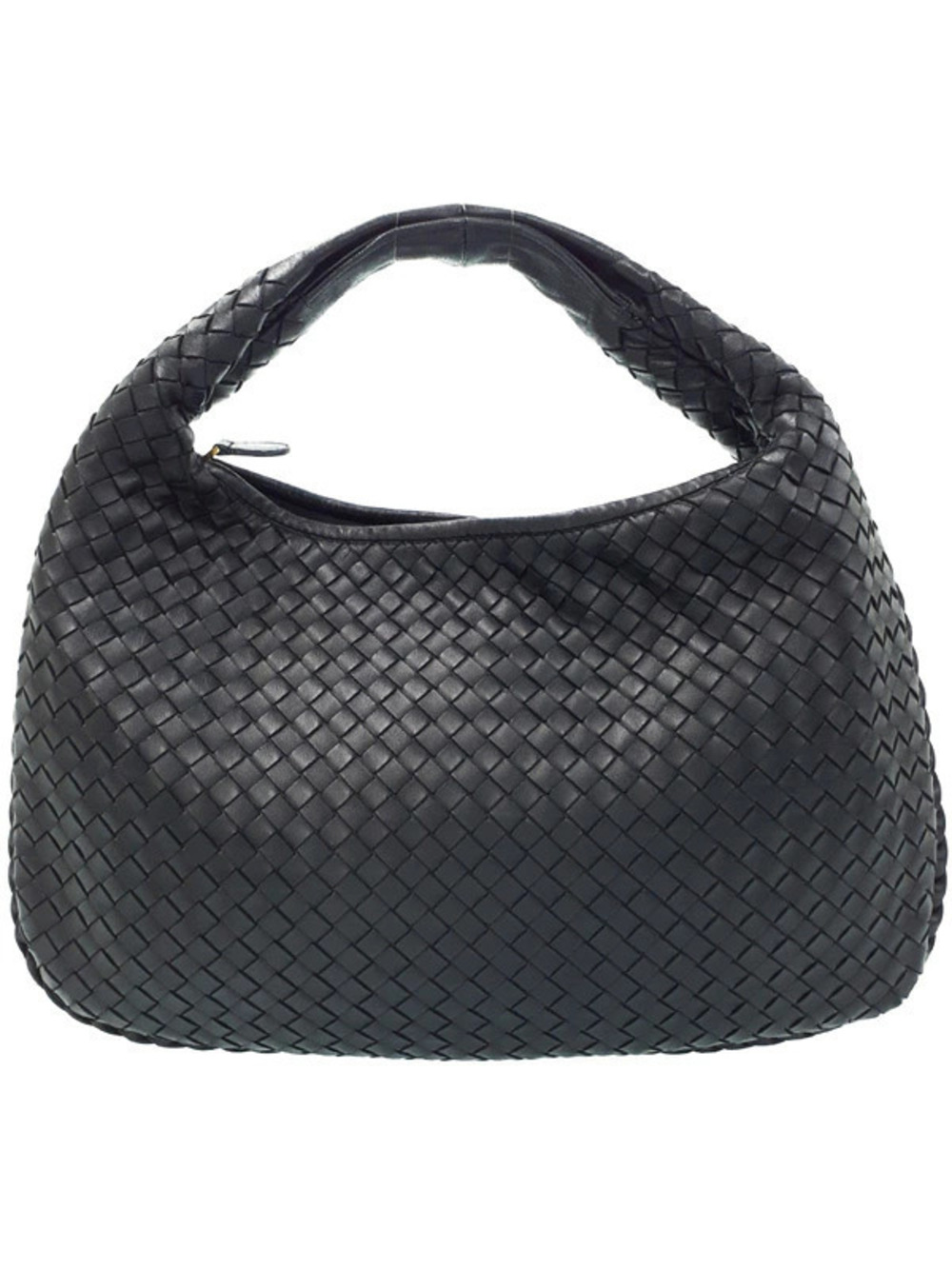 Bottega Veneta Intrecciato Veneta Hobo Bag woven leather Black